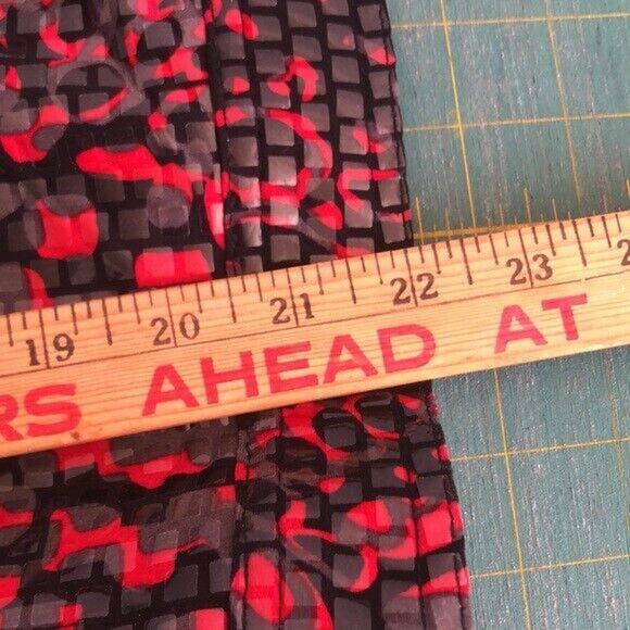 Ruby Rd Sz 12 Shiny Red Black Jacket Button Front Pockets 3/4 Sleeve - Picture 6 of 6